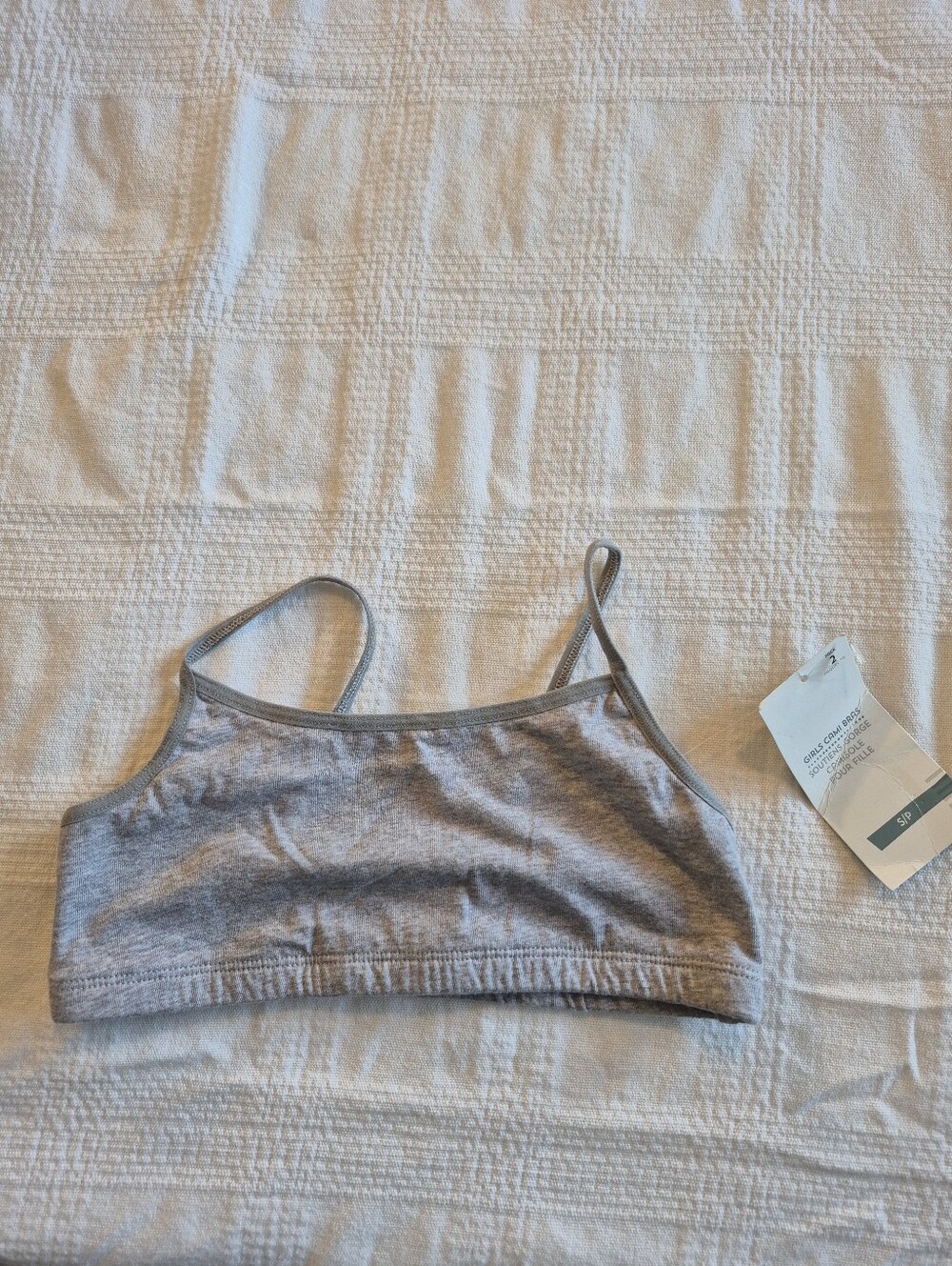Old Navy girls small gray cami bra 1 ONLY NWT